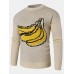 Mens Fruit Knitted Pattern Long Sleeve Casual Sweaters